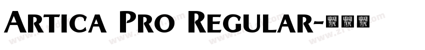 Artica Pro Regular字体转换